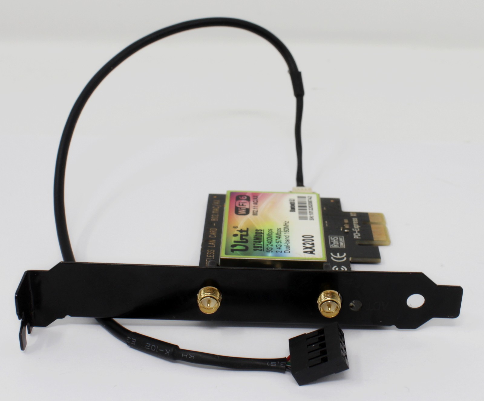 Ubit WiFi 6 AX200 PCIE 1x Wireless WiFi Dual Band Gigabit 802.11ax (#11588)