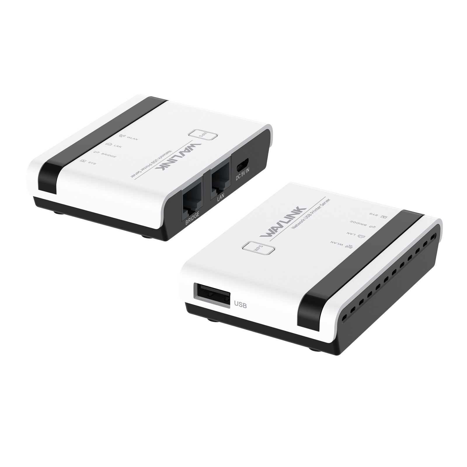 480Mbps USB 2.0 Wireless Printer Adapter Server WiFi 10/100Mbps LAN/Bridge
