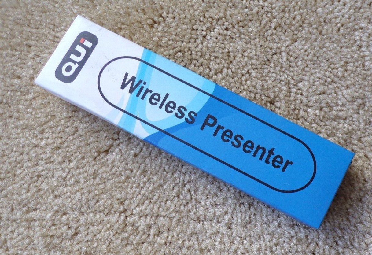 QUI RF 2.4GHz Wireless Presenter Remote Presentation Laser Pointer – Mac PC; t27