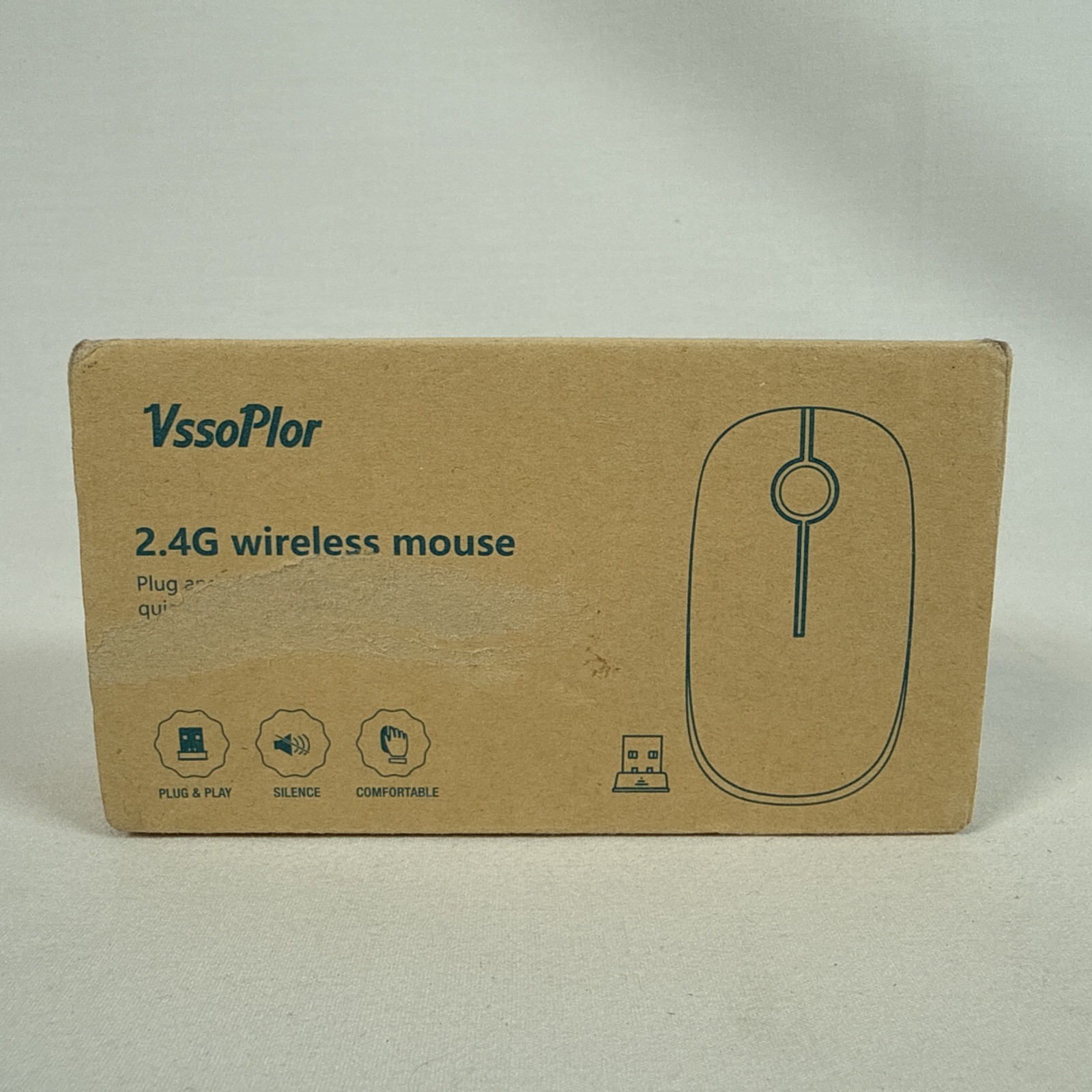 Wireless Mouse, 2.4G Slim Portable Computer Mice with Nano Receiver for Notebook