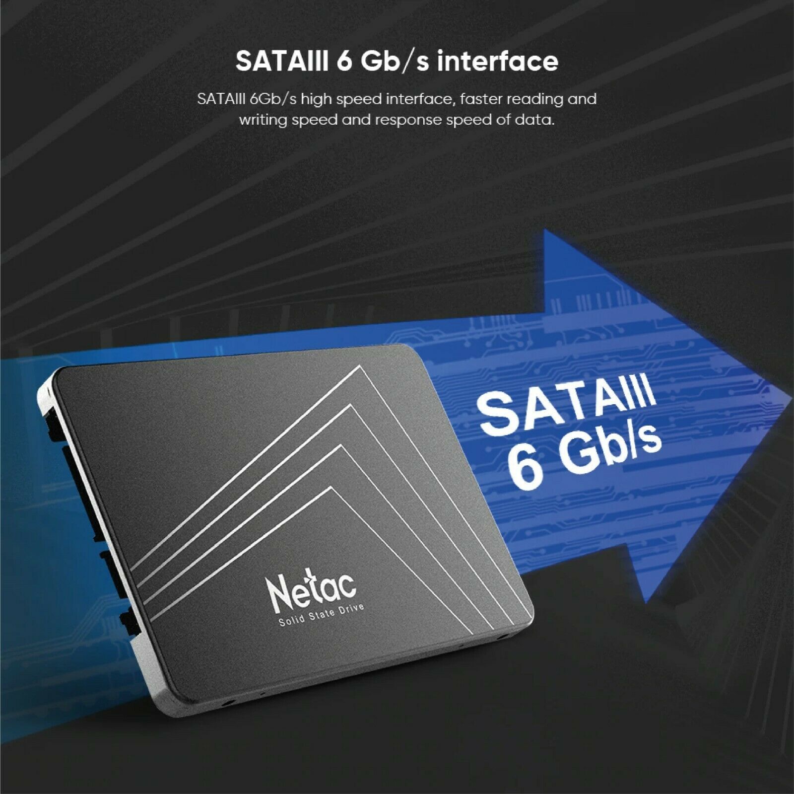 Netac Internal SSD 1TB Solid State Drive 2.5” SATA III 6GB/s Up to 550MBps