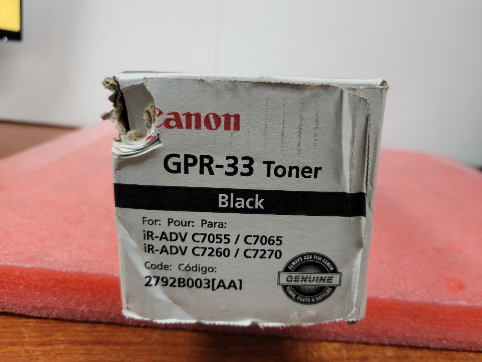 Genuine Canon GPR-33 Black Toner Cartridge OEM *NEW* | T202DS
