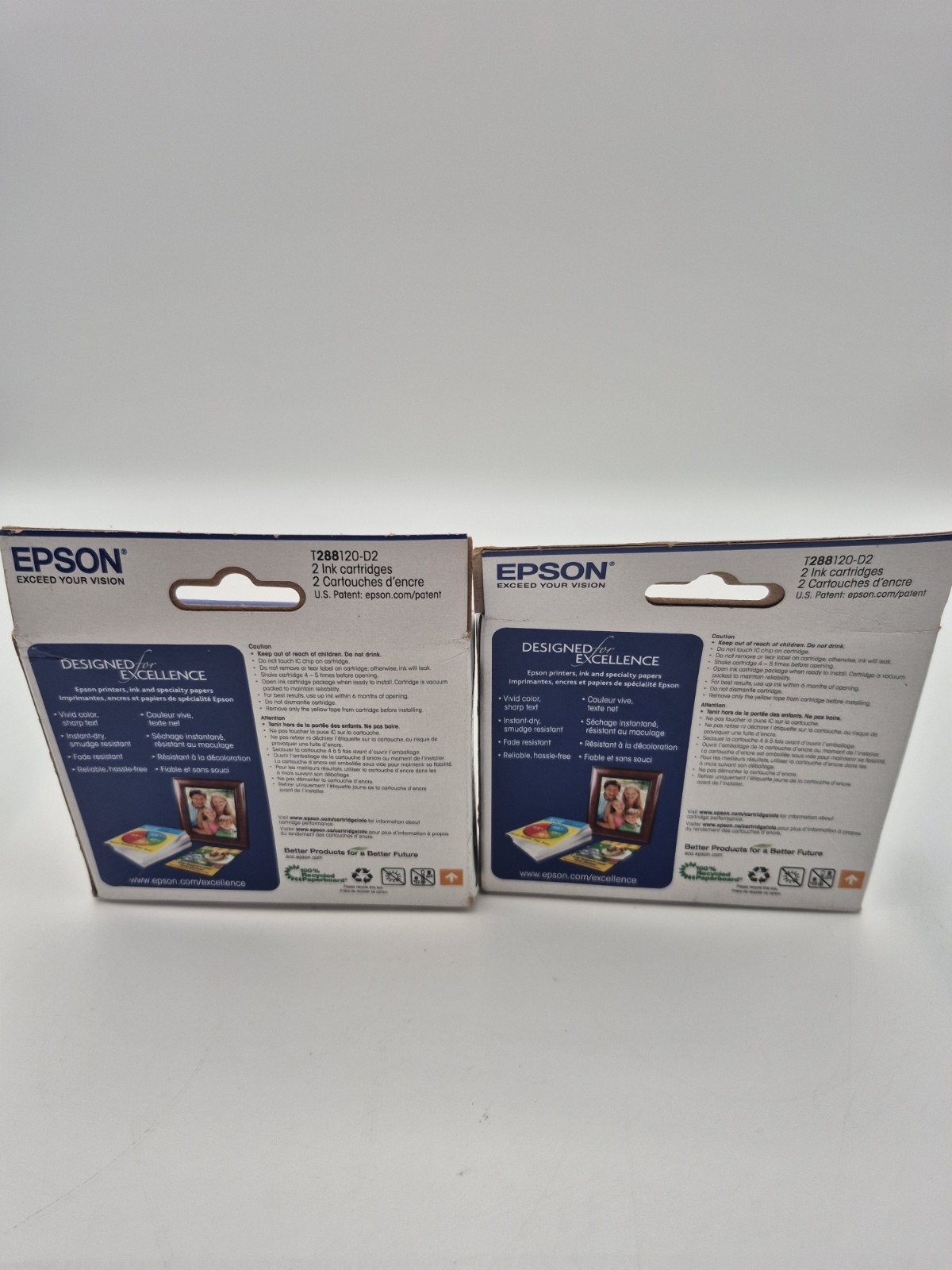 Lot of 2 Genuine Epson 288 Black Ink Cartridges Expires 11/2026 New Sealed