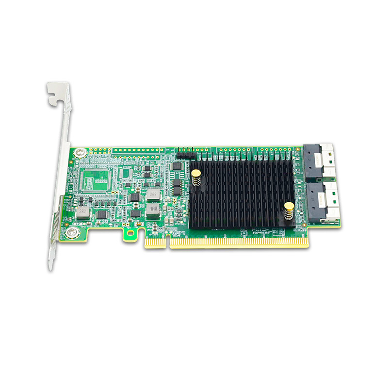 PCI Express 4.0 x16 to Two SlimSAS SFF-8654 8i Retimer Adapter