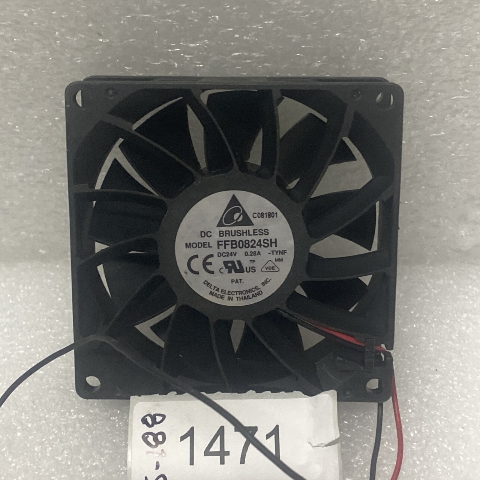 Delta AFB0824SH 24V DC 0.28A Brushless Cooling Fan – New Open Box