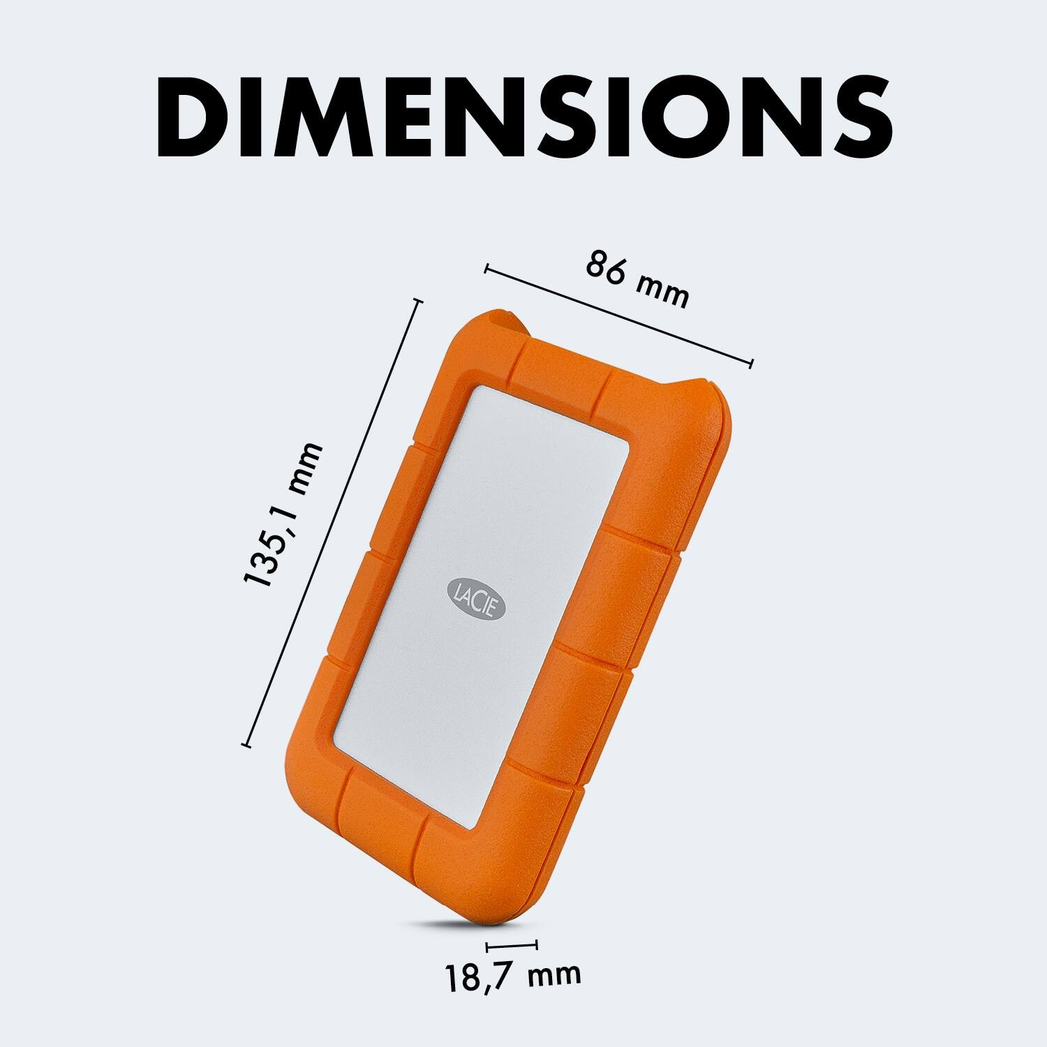 LaCie – Rugged 2TB External USB-C, USB 3.1 Gen 1 Portable Hard Drive – Orange…