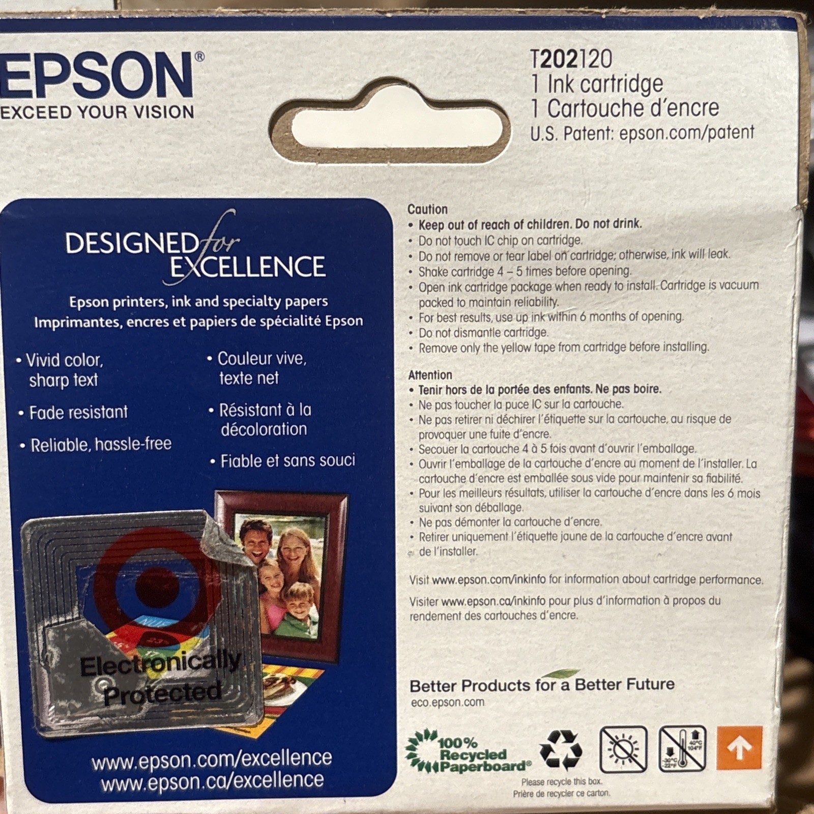 Epson 202 Black Ink Cartridge Exp 11/2026 & 05/2027 Genuine OEM NEW