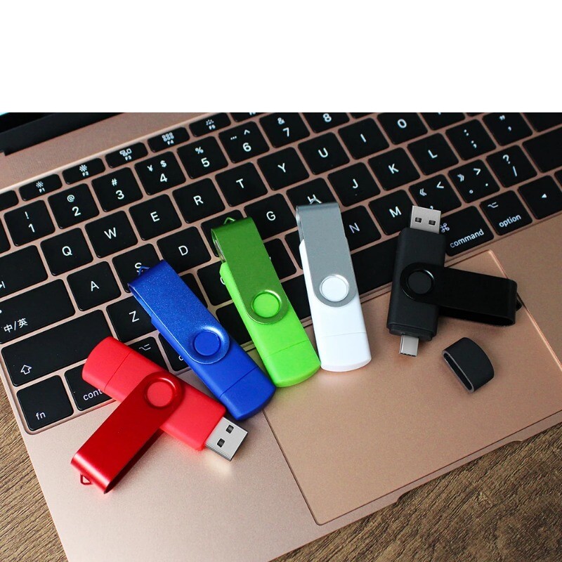 2 in 1 Type-C 256 GB Dual USB 2.0 Flash Drive Memory Stick U Disk Thumb Drive