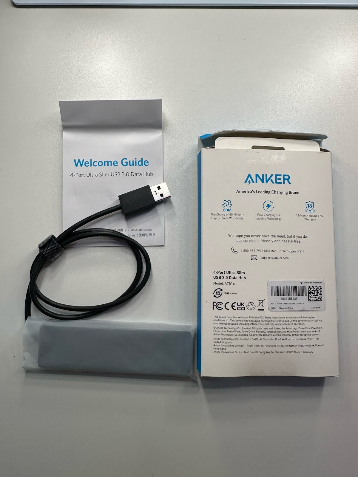 Anker 4-Port Ultra Slim USB 3.0 Data Hub A7516