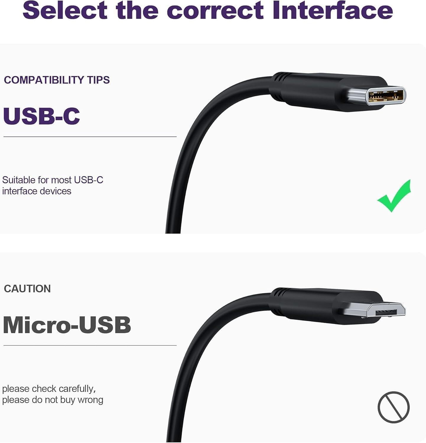 65W USB-C AC Adapter Charger Power Cord for JBL Wireless Bluetooth Speaker 4/5/6