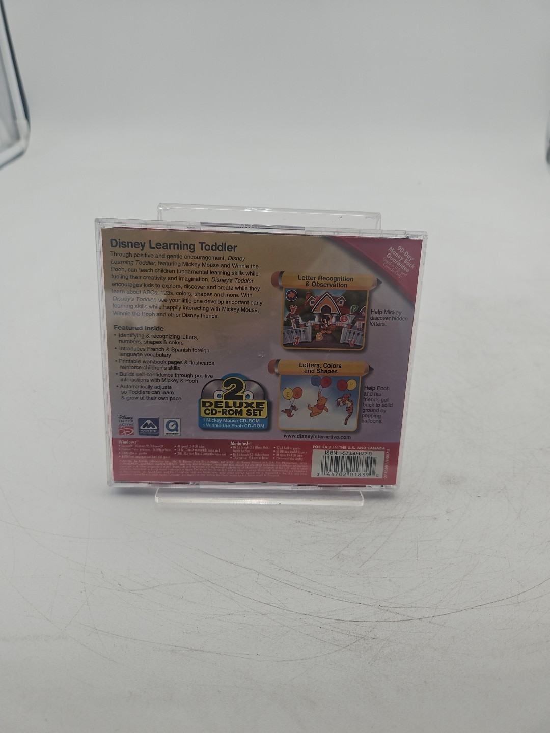 Disney Learning Toddler Mickey Mouse Winnie The Pooh 2 Disc Set PC Tested Works