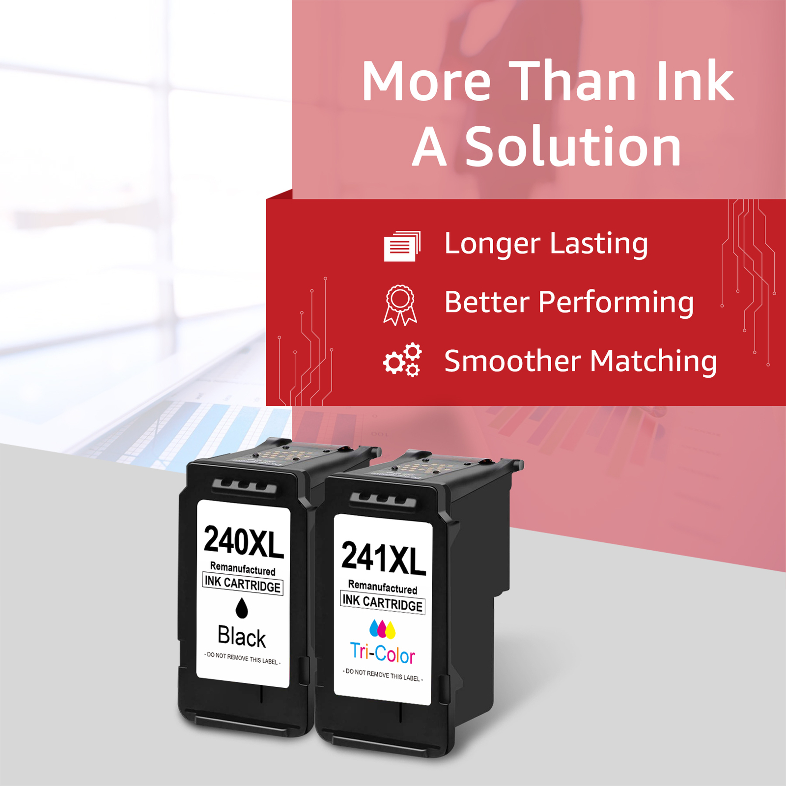 PG-240XL CL-241XL Ink Cartridges for Canon 240 PIXMA MG2220 MG3600 TS5120 MG3620