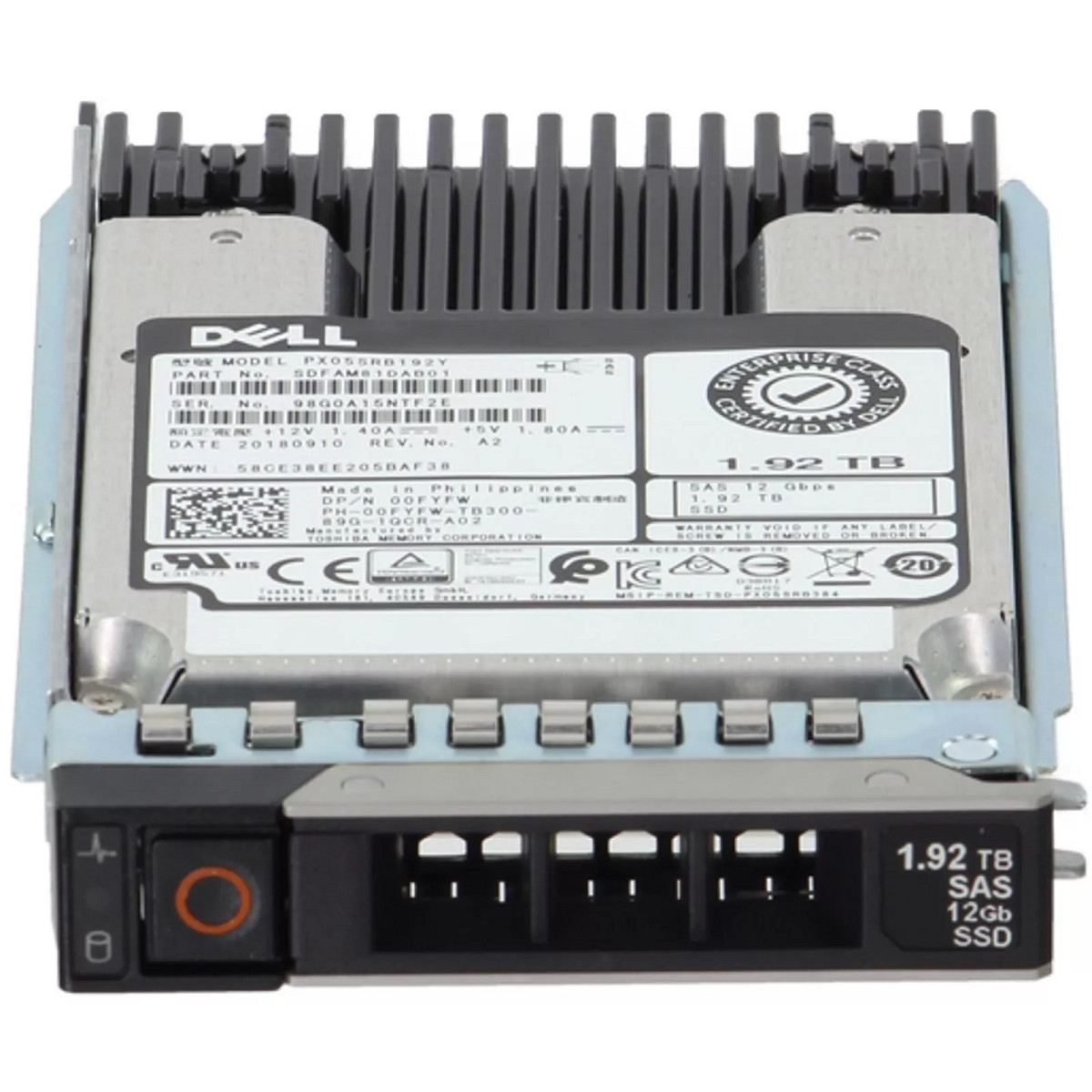NEW Dell 1.92TB 2.5″ SAS 12G PowerEdge 15G T350 R450 R550 R650 R750 Server SSD