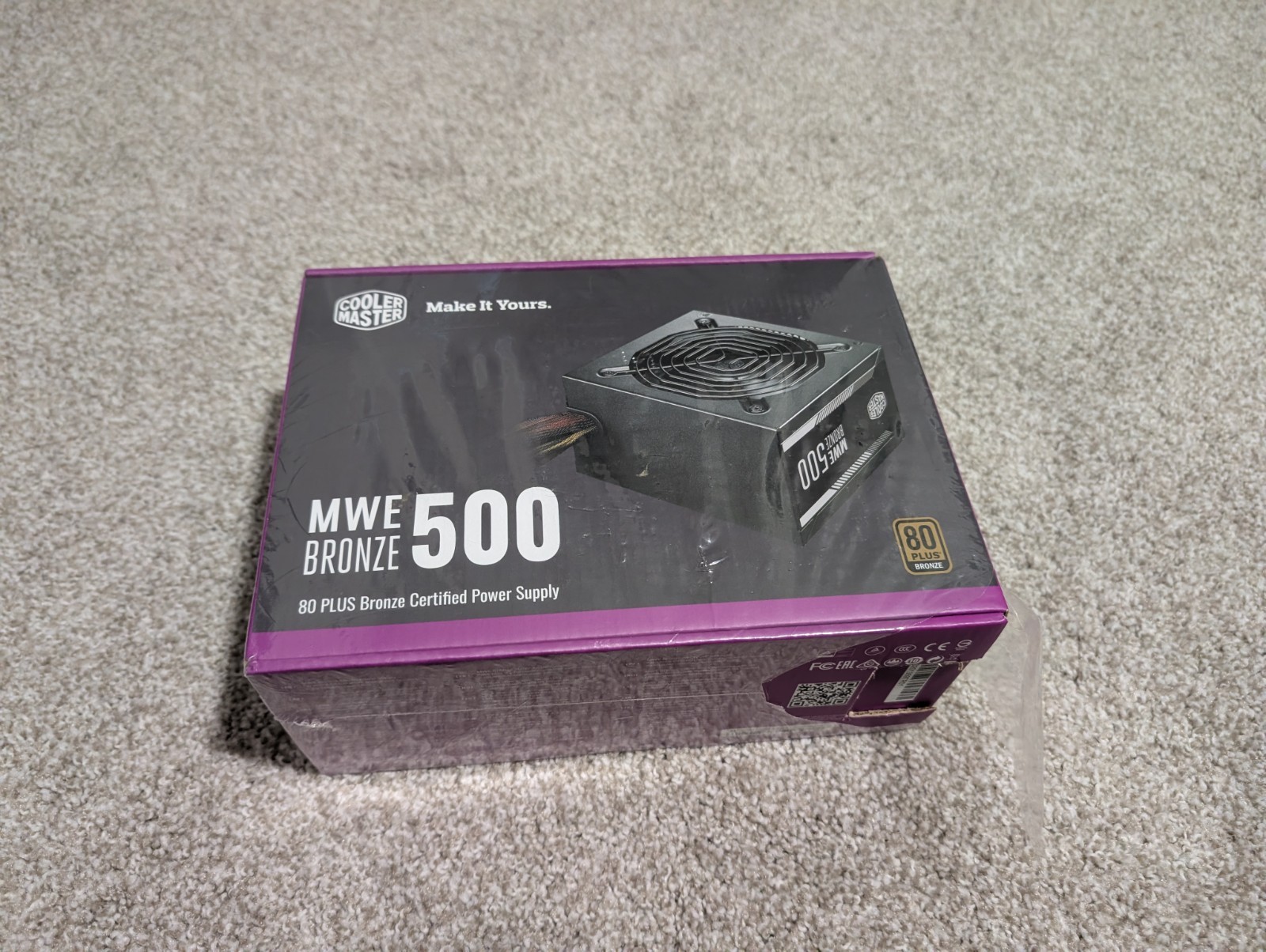 500W Computer Power Supply MWE Bronze 500 Cooler Master 80 Plus Bronze Certified