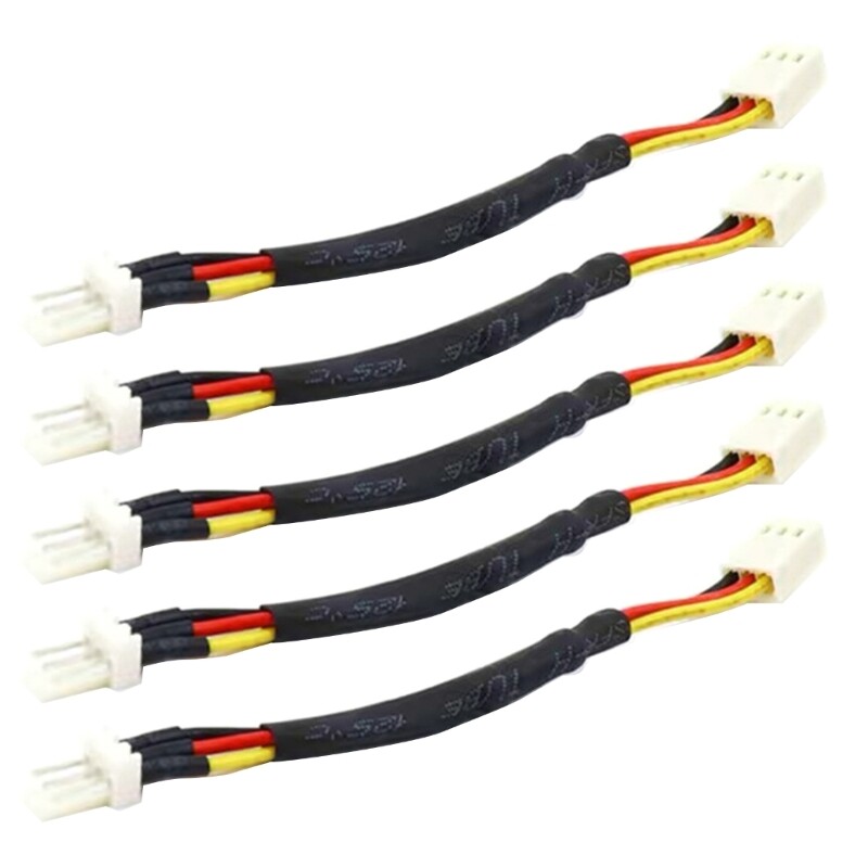 5PCS 3PIN PC Fan Speed Reduce Noise Extension Resistor Cable Wire 3Pin Connector