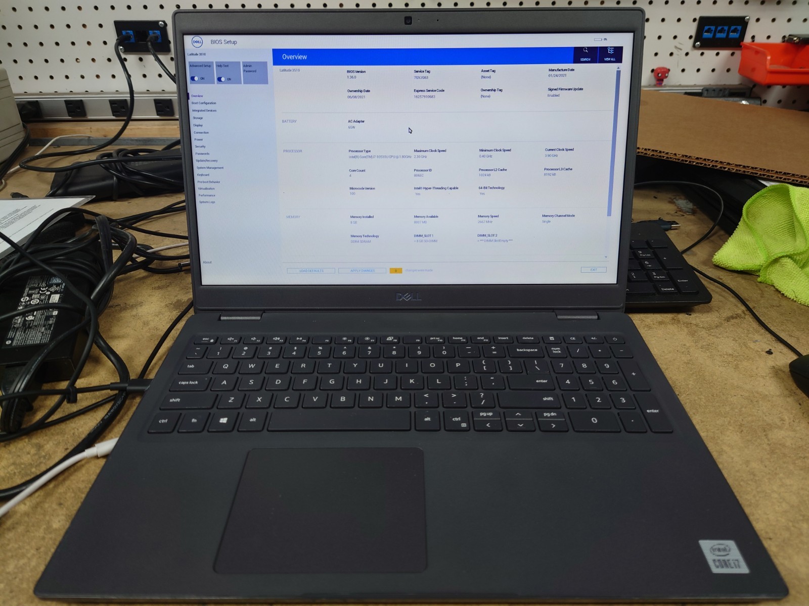 Dell Latitude 3510 15.6″ HD i7-10510U 8GB RAM No Battery/OS/SSD