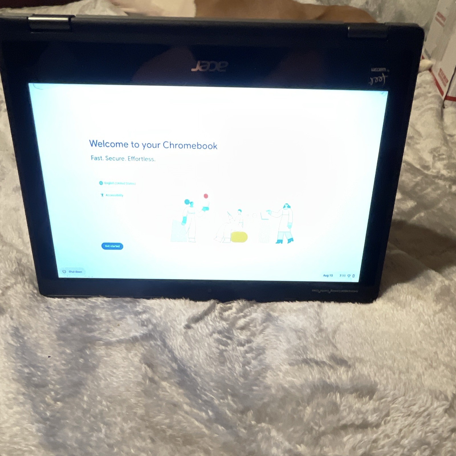 Acer Chromebook 11.6in Intel Celeron Chrome OS Laptop Black w/ Charger