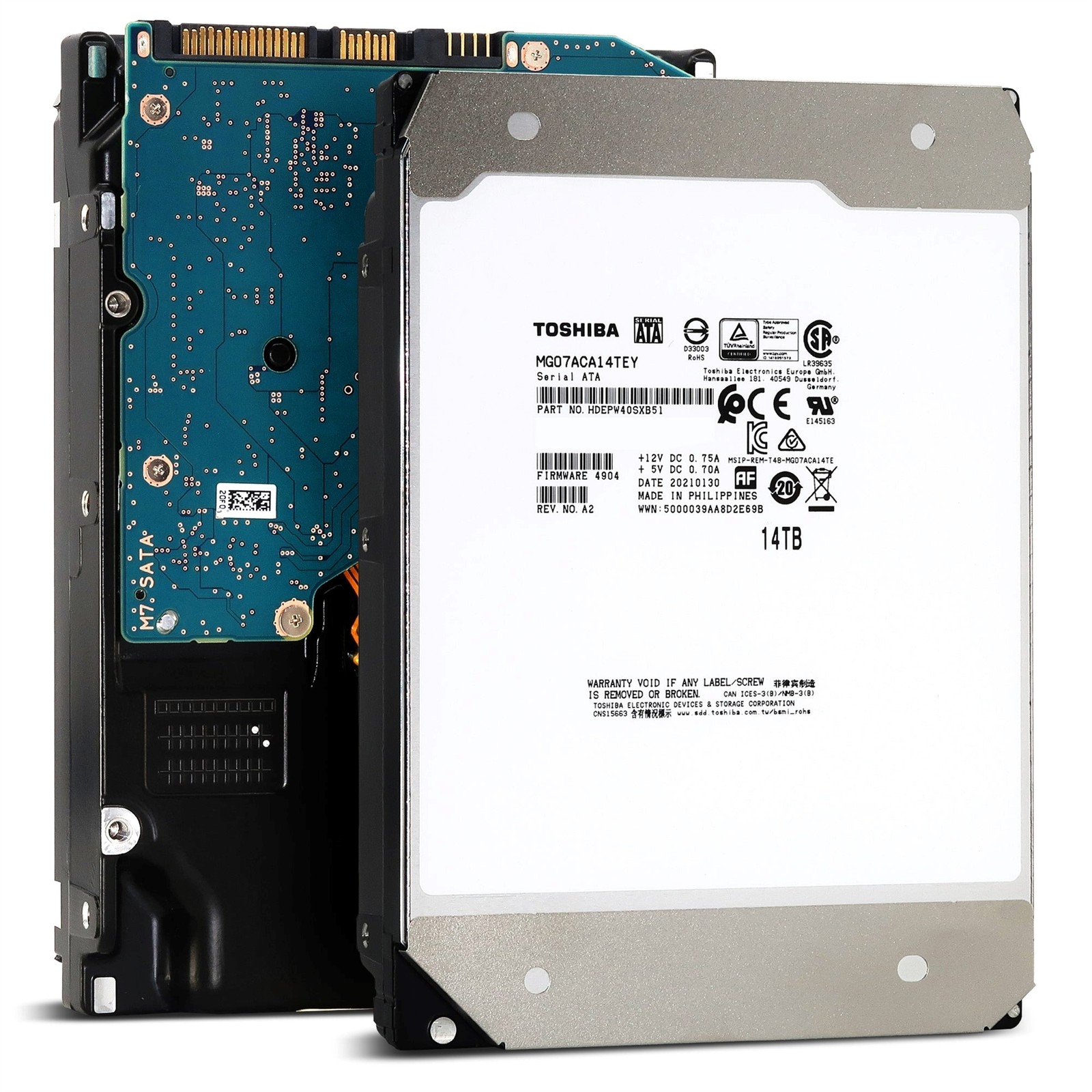 Toshiba MG Series 14TB 3.5″ SATA Enterprise Hard Drive, 7200RPM (MG07ACA14TEY)