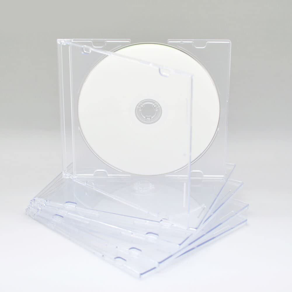 100 Pack Standard Clear DVD Case CD Jewel Holder Single Disc Storage Clear Tray