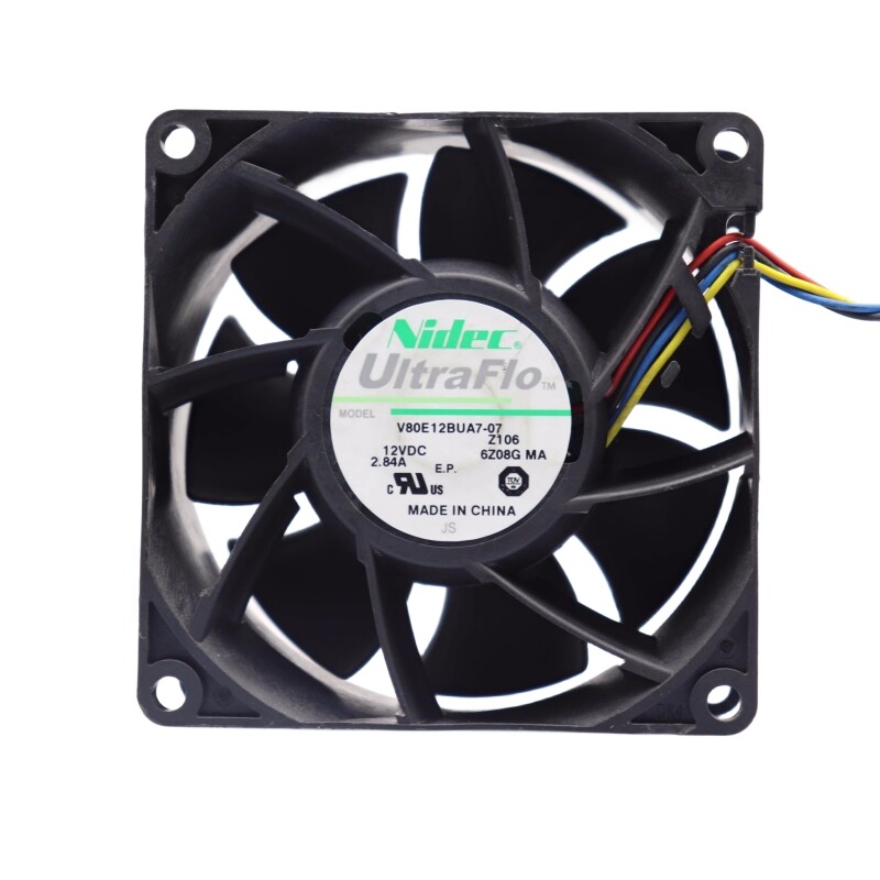 New for Nidec 8038 12V 2.84A V80E12BUA7-07 8cm Fan Winds of Violence 80*80*38mm