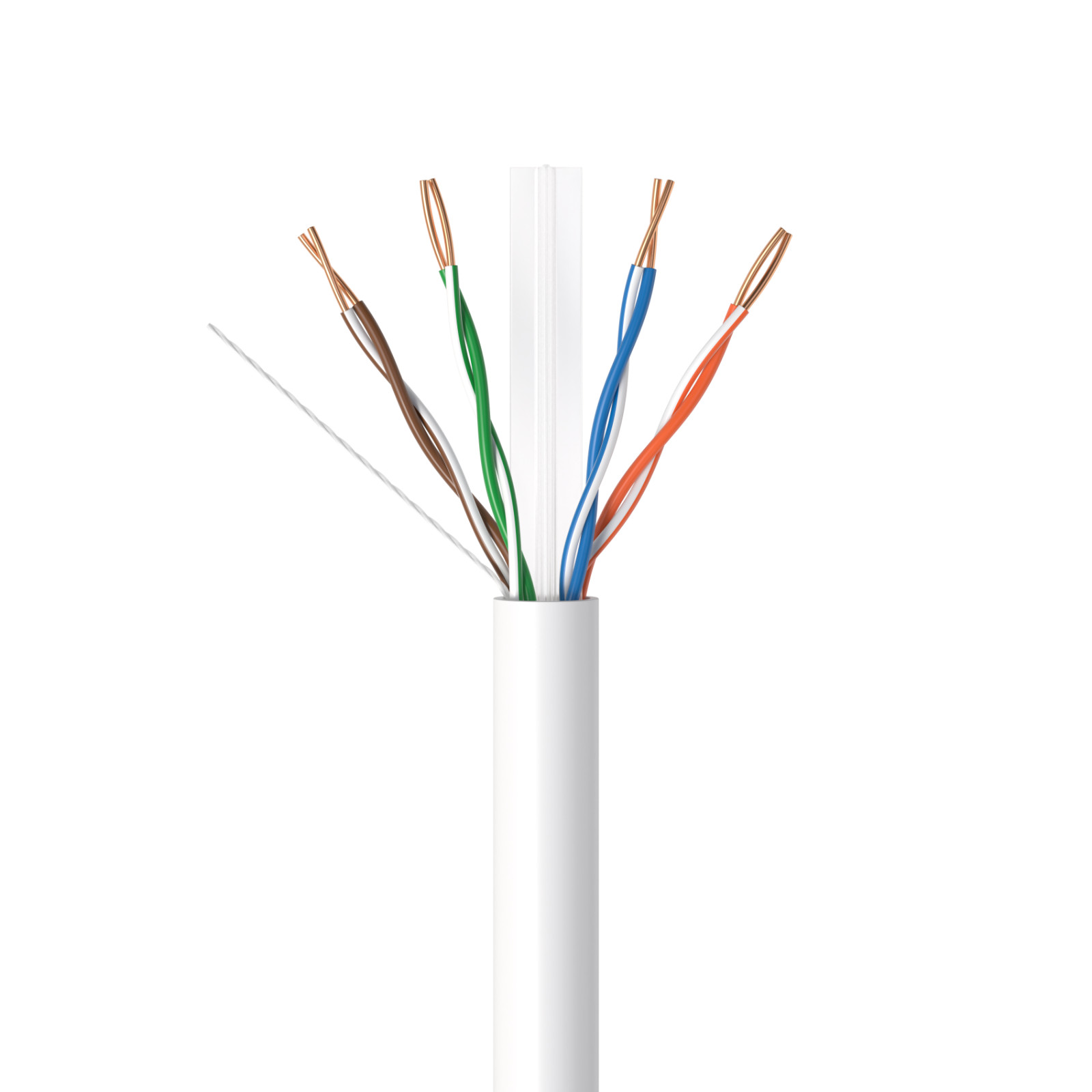 CAT6 500ft Ethernet Cable UTP Solid CCA 23AWG RJ45 LAN Network Bulk Wire White