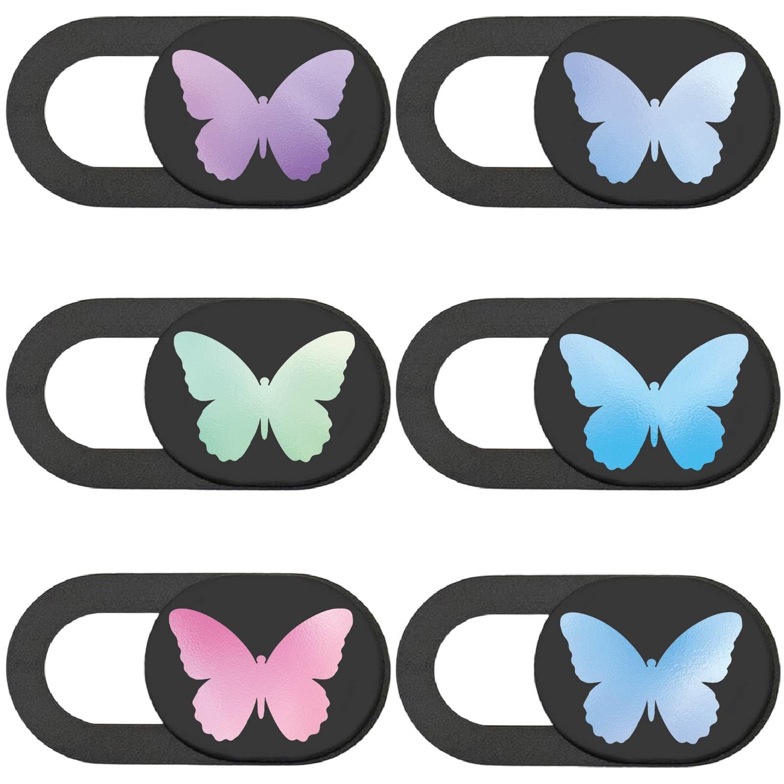PRESSINART 6Pcs 6 Styles 0.35 x 0.71 x 0.04inch(9 x 18 x 1mm), Butterfly-2