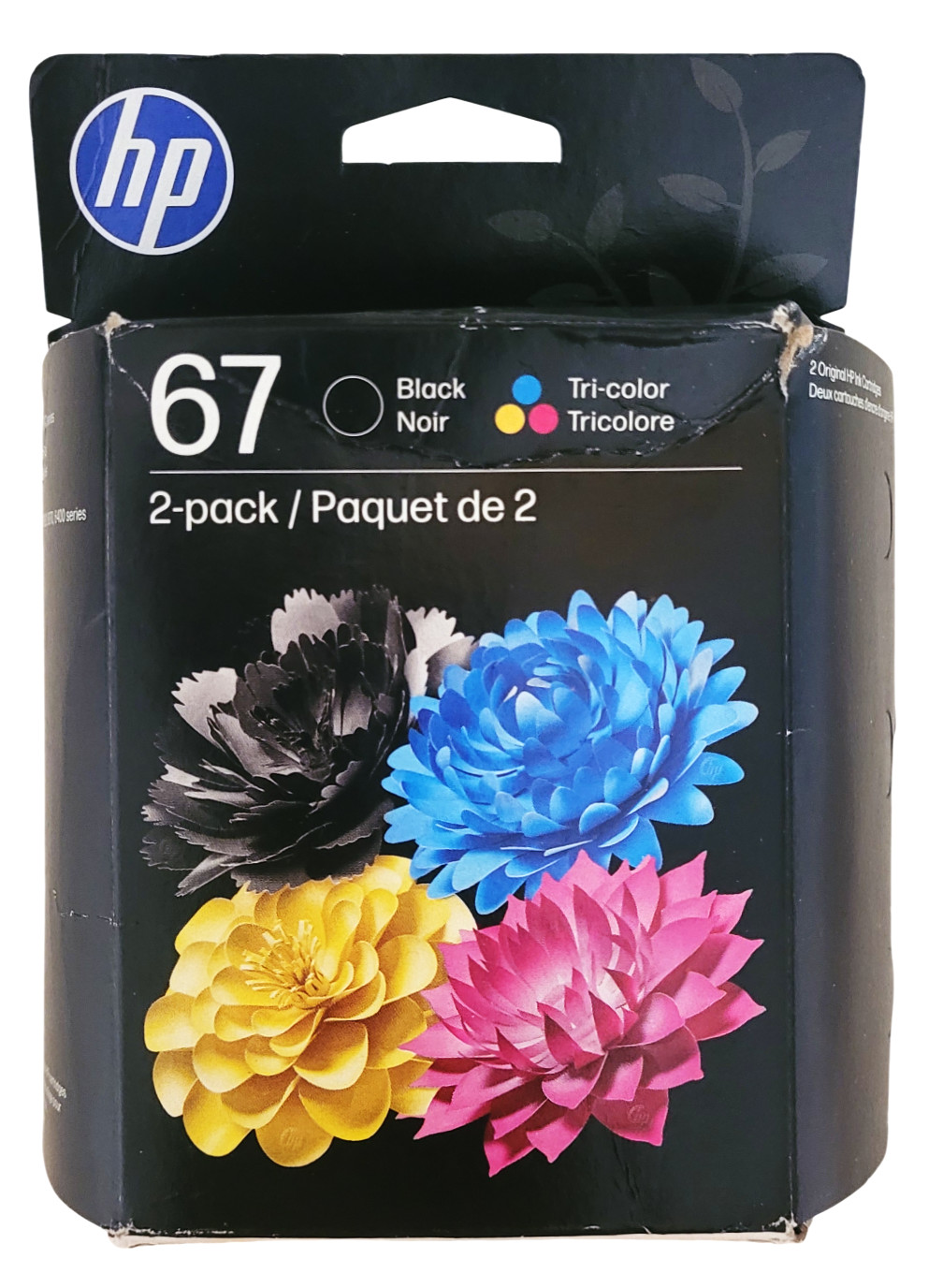 HP 67 Black Tr-color 2 Pack Ink Cartridge Exp: 11-2027