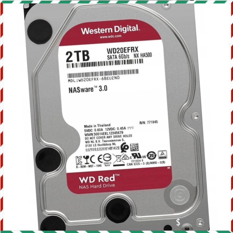 WD Red NAS WD20EFRX 5400RPM 2TB 3.5″ SATA III 64MB Internal Enterprise Drive