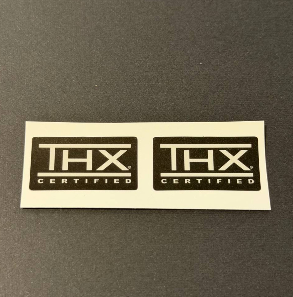 2 x THX Certified Sticker Label Decal Badge 28 mm x 15 mm