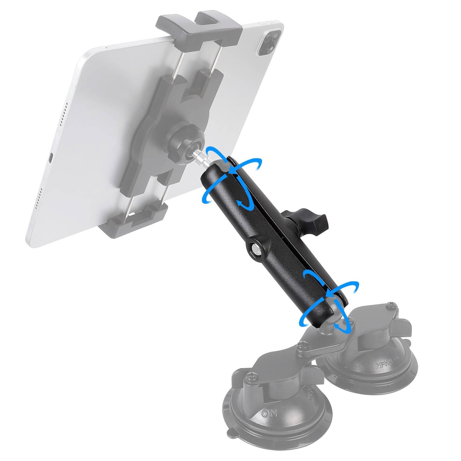 RAM Mounts RAM-B-201U-C Long 5.91″ Aluminum Dual Socket Arm for 1″ Ball Size