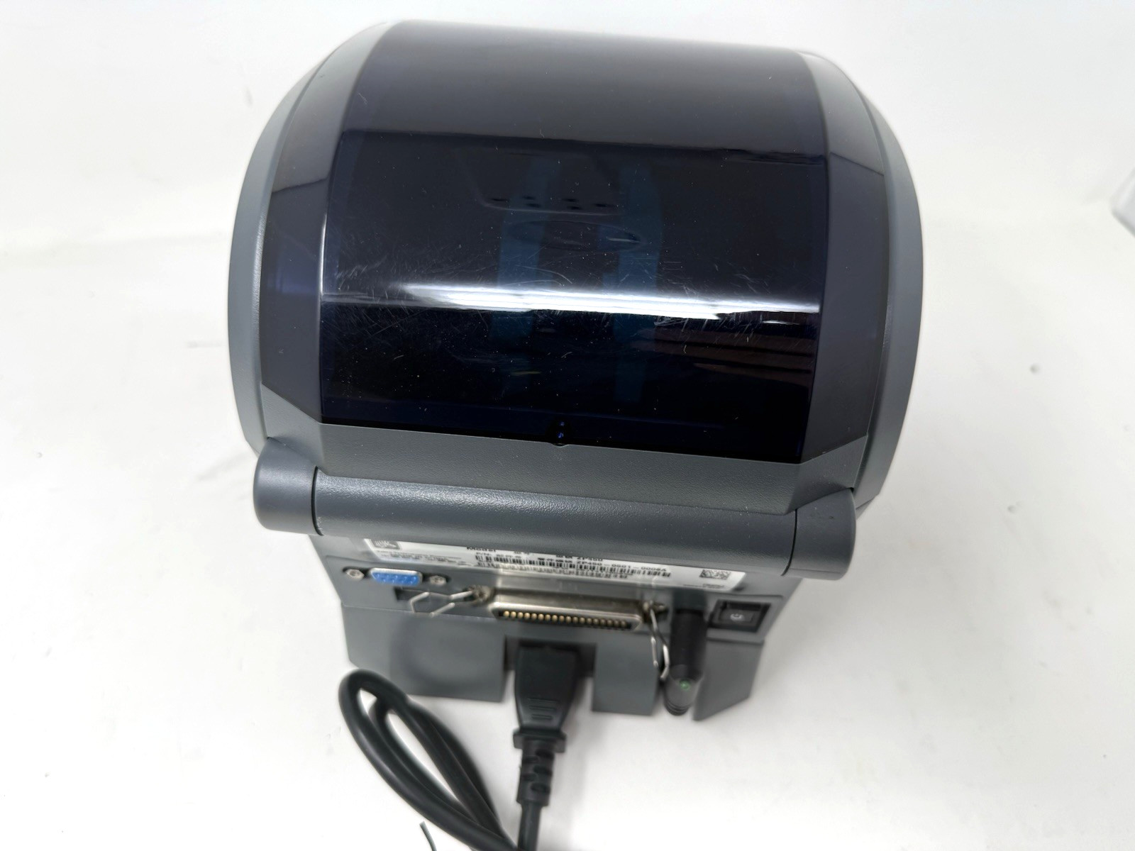 Zebra ZP450 Thermal Label Printer ZP450-0501-0006A ~ Works has crack Read Desc
