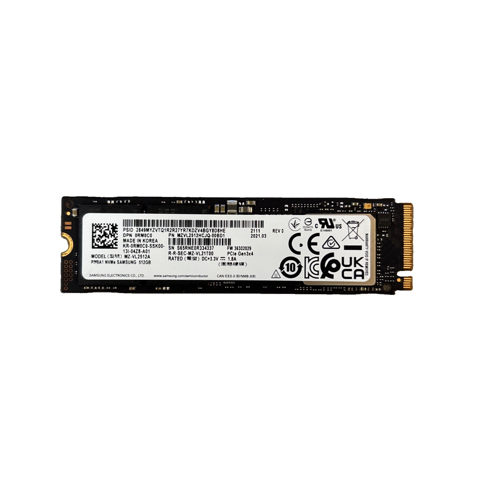 Samsung PM9A1 512GB M.2 2280 NVMe PCIe Gen4 SSD MZ-VL2512A (980 Pro OEM) Tested