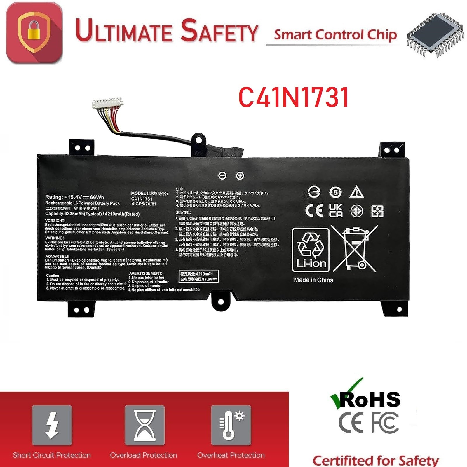 New Genuine C41N1731 Battery for Asus ROG Strix GL504GW GL504GS GL704 Scar II