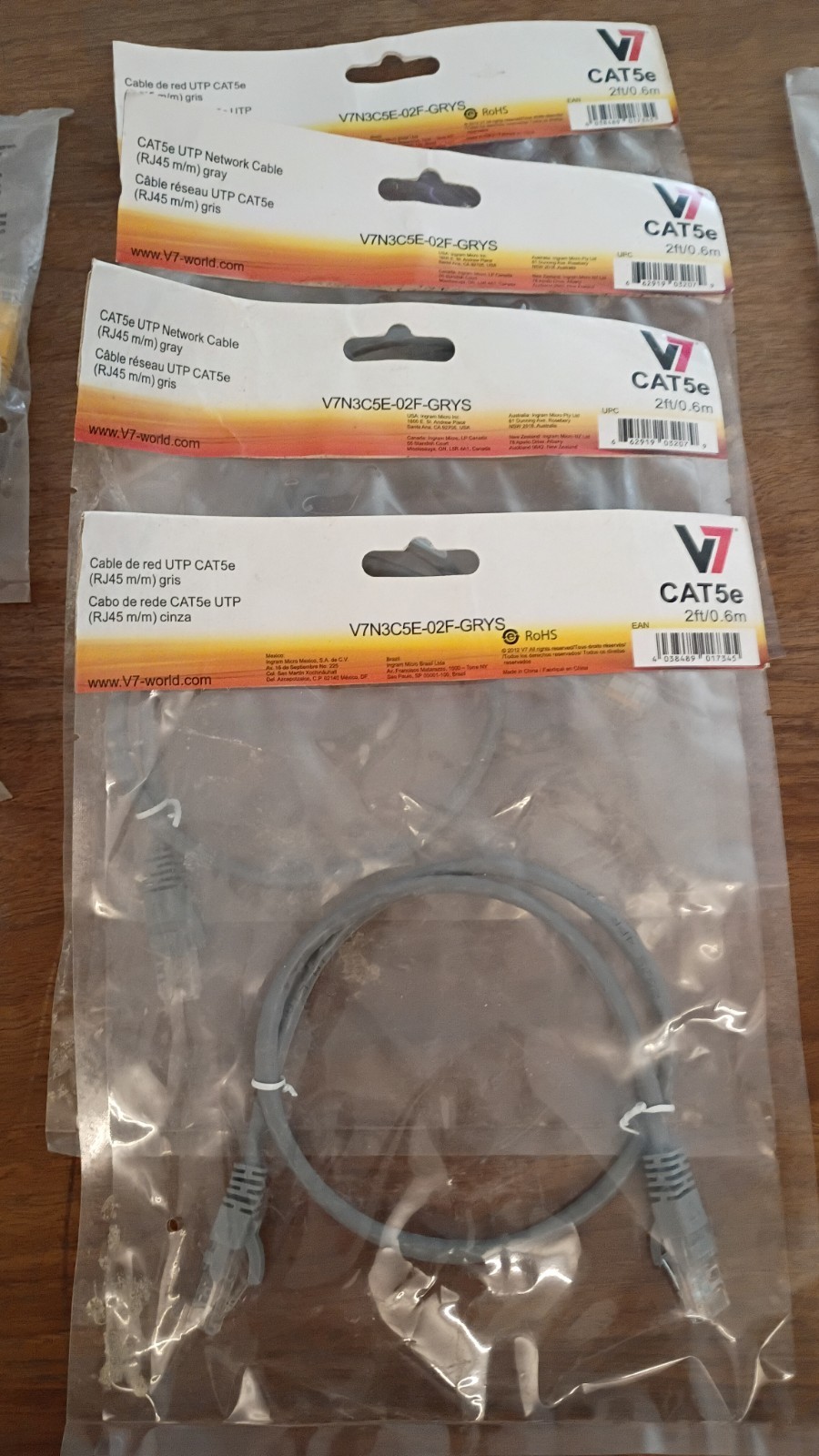 Cat5e Ethernet Patchcords, 12pc Variety Pack of different lengths, 1, 2, 3 & 5ft
