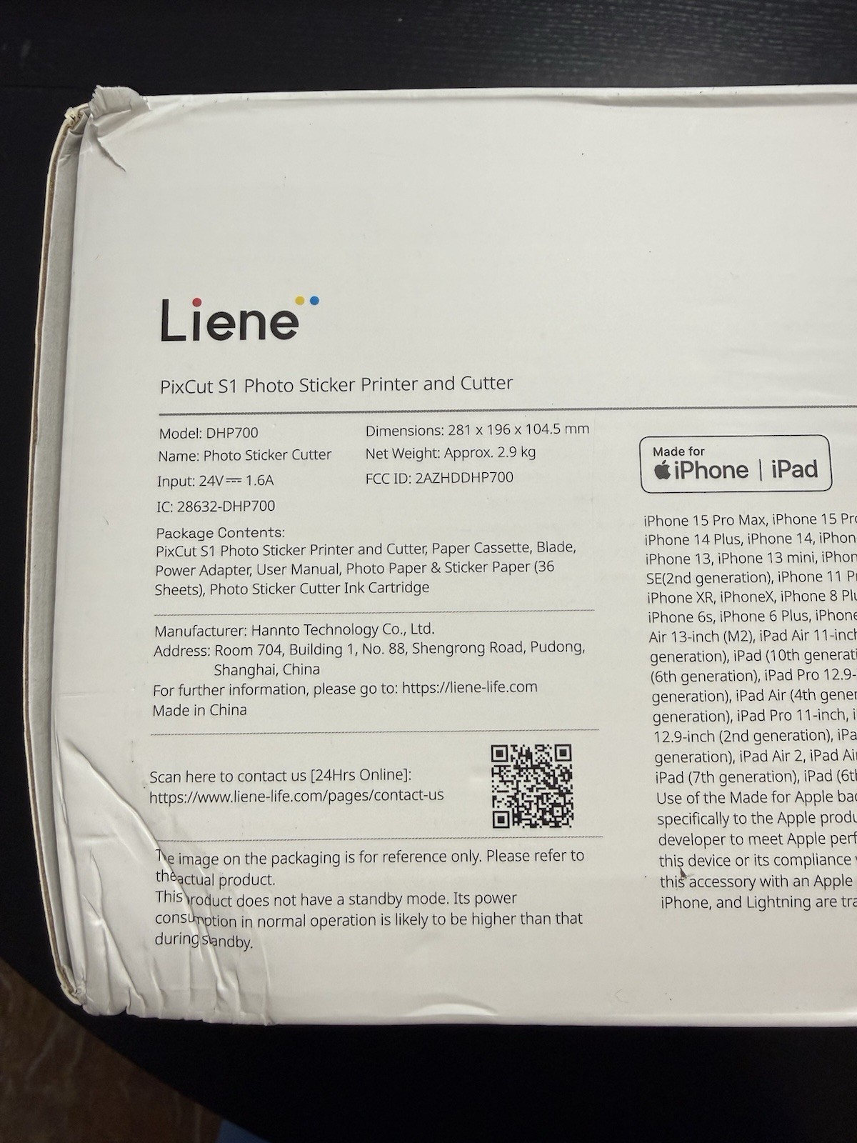 Liene PixCut S1 Photo Sticker Printer & Cutter Model DHP700 – Used Once