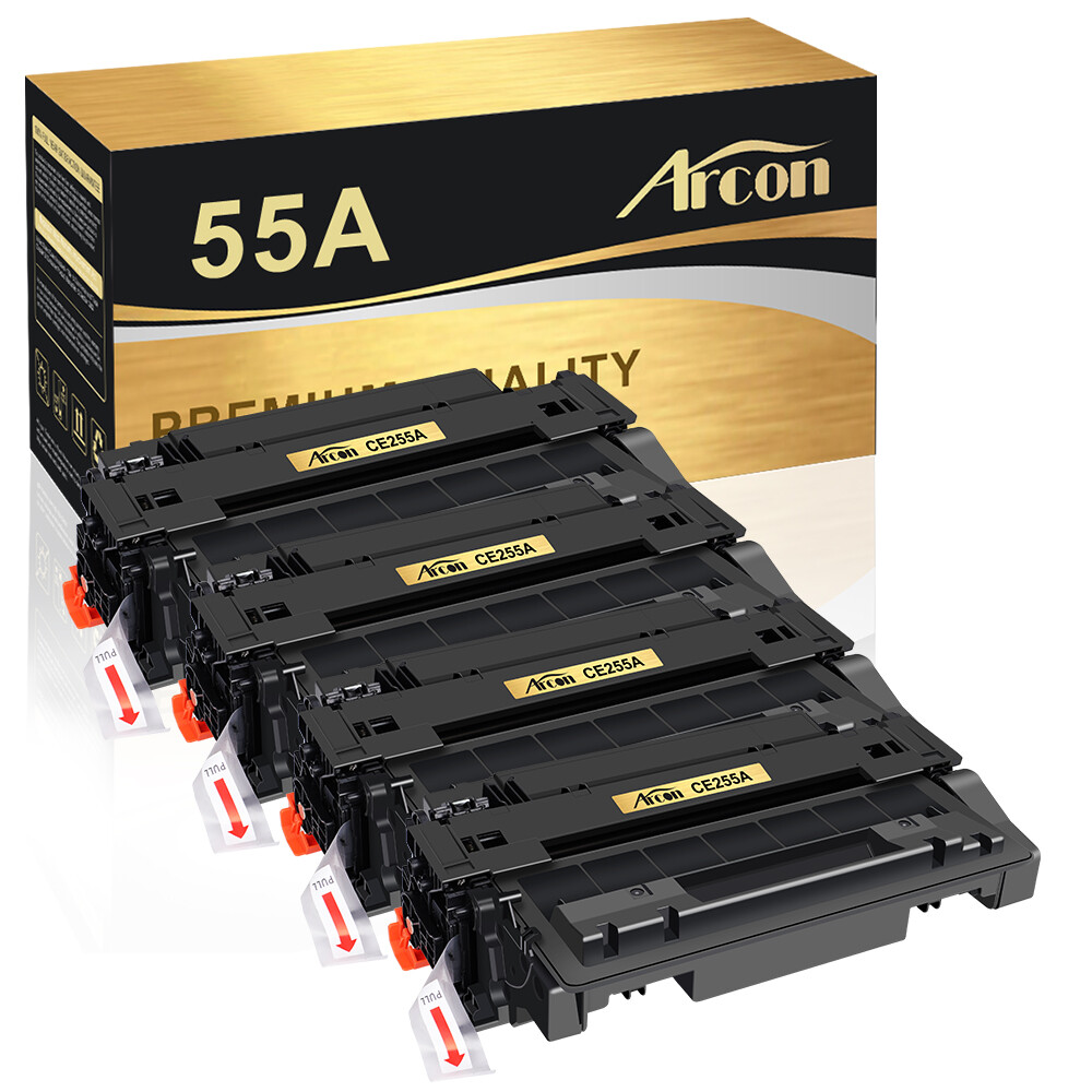 4 Pack CE255A 55A Toner Cartridge fit for HP LaserJet Pro P3011 P3015X MFP M525C