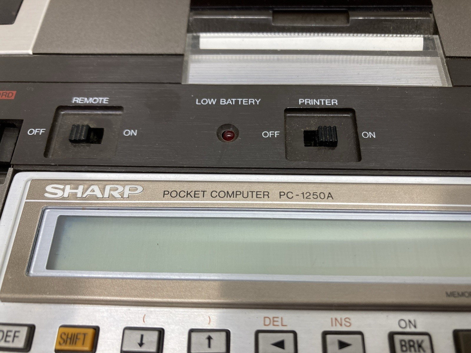 PARTS–Sharp PC-1250A CE-125 Pocket Computer, Accessories – TAPE DRIVE BROKEN