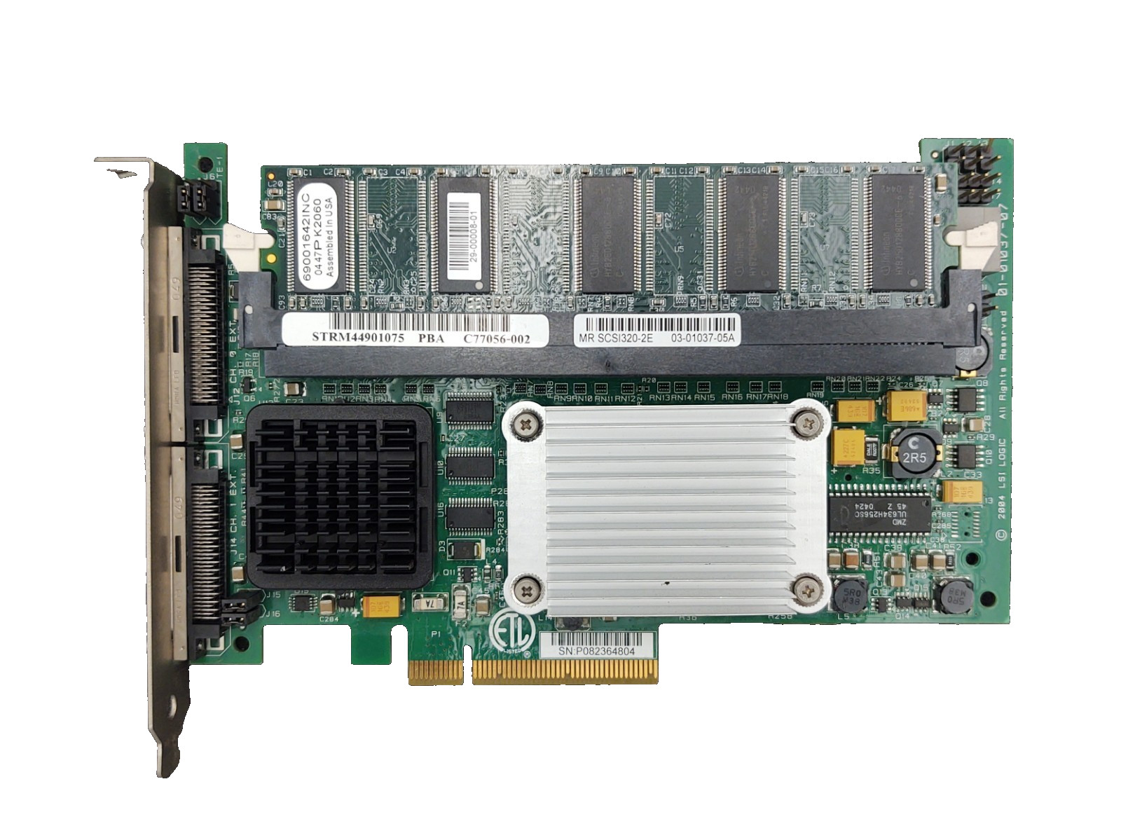 Raid LSI LOGIC 01-01037-07 DELL X6847 U320LVD 2-CH SCSI RAID PCIE CONTROLLER