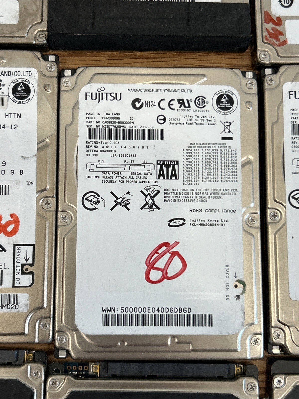 Lot Of 17 Samsung Fujitsu 2.5” Internal Drives Laptop 300gb Unbranded Read