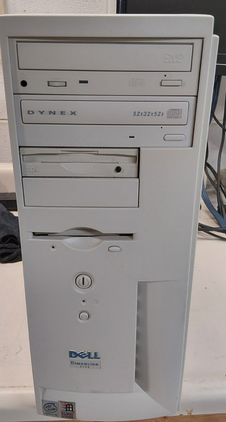 Dell Dimension 4100 Pentium III NO HDD-DRIVES UNTESTED-HAS ZIP DRIVE – DYNEX