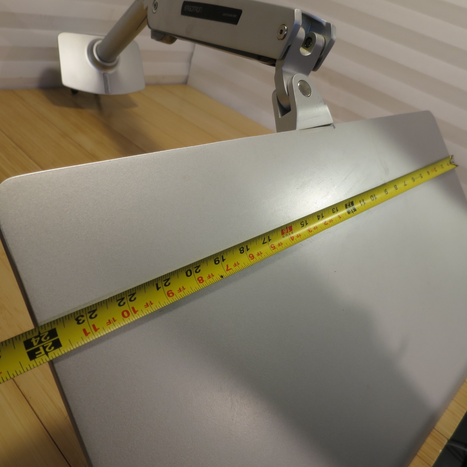 Ergotron Aluminum WorkFit-P Sit-Stand “Platinum” Mountable Arm with Shelf