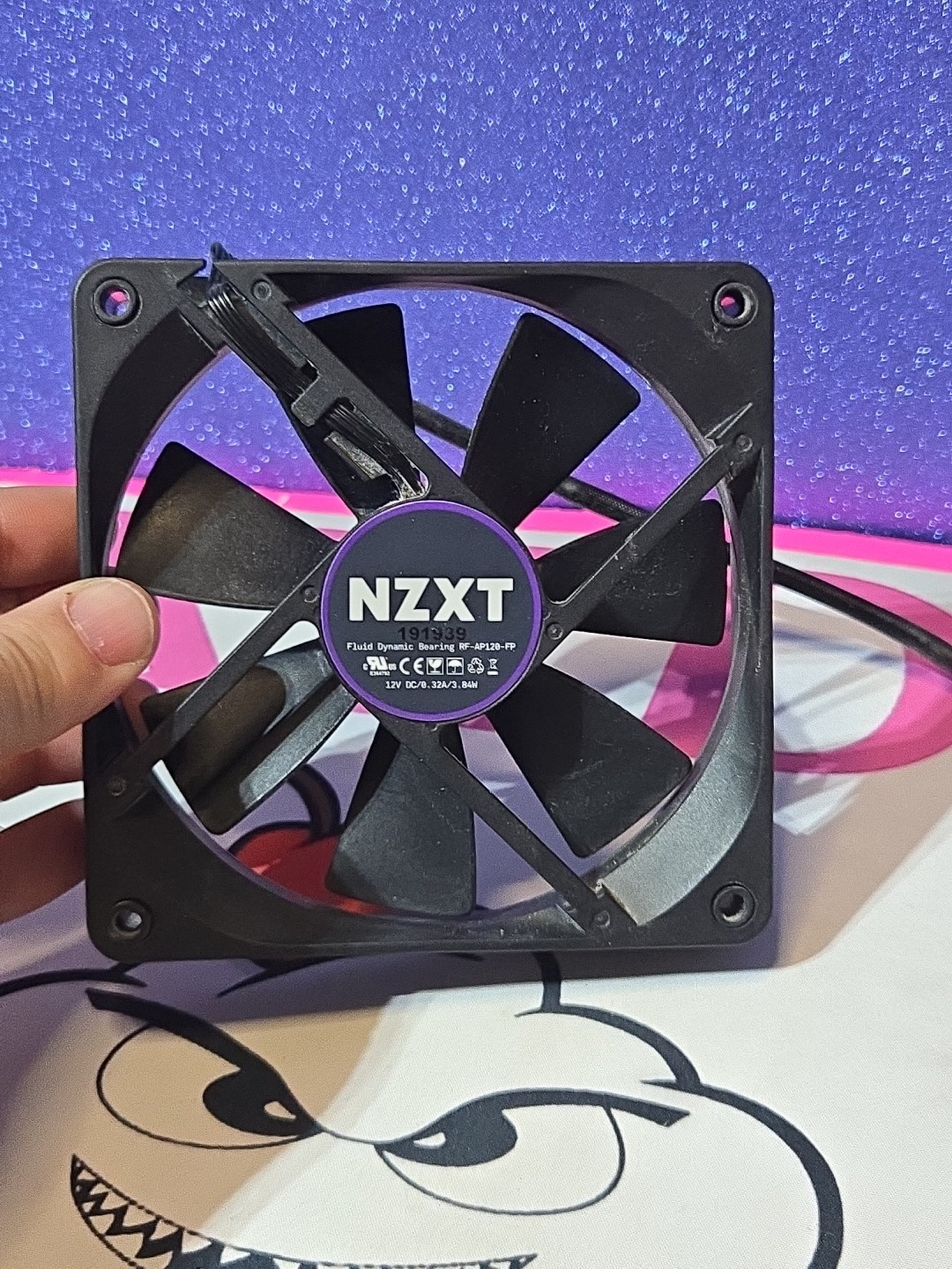 NZXT F120 Fluid Dynamic Bearing Core Fan 120mm Black RF-AP120-FP