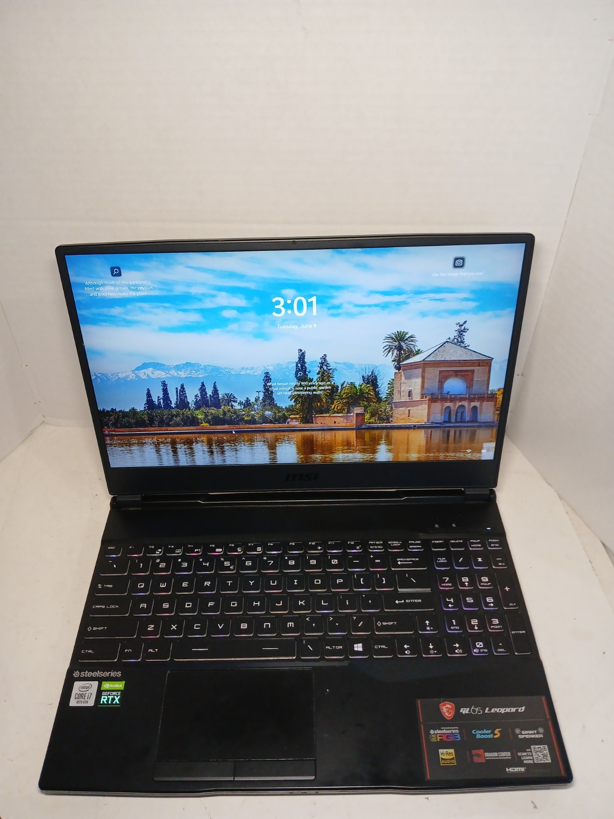 MSI Leopard GL65 15.6″ i7-10750H 2.6GHz 16GB RAM 256GB SSD RTX 2070 #97