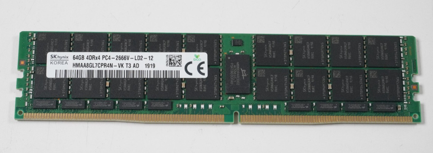 Hynix 64GB 4DRx4 PC4-2666V-LD2-12 DDR4 LRDIMM ECC Memory HMAA8GL7CPR4N-VK