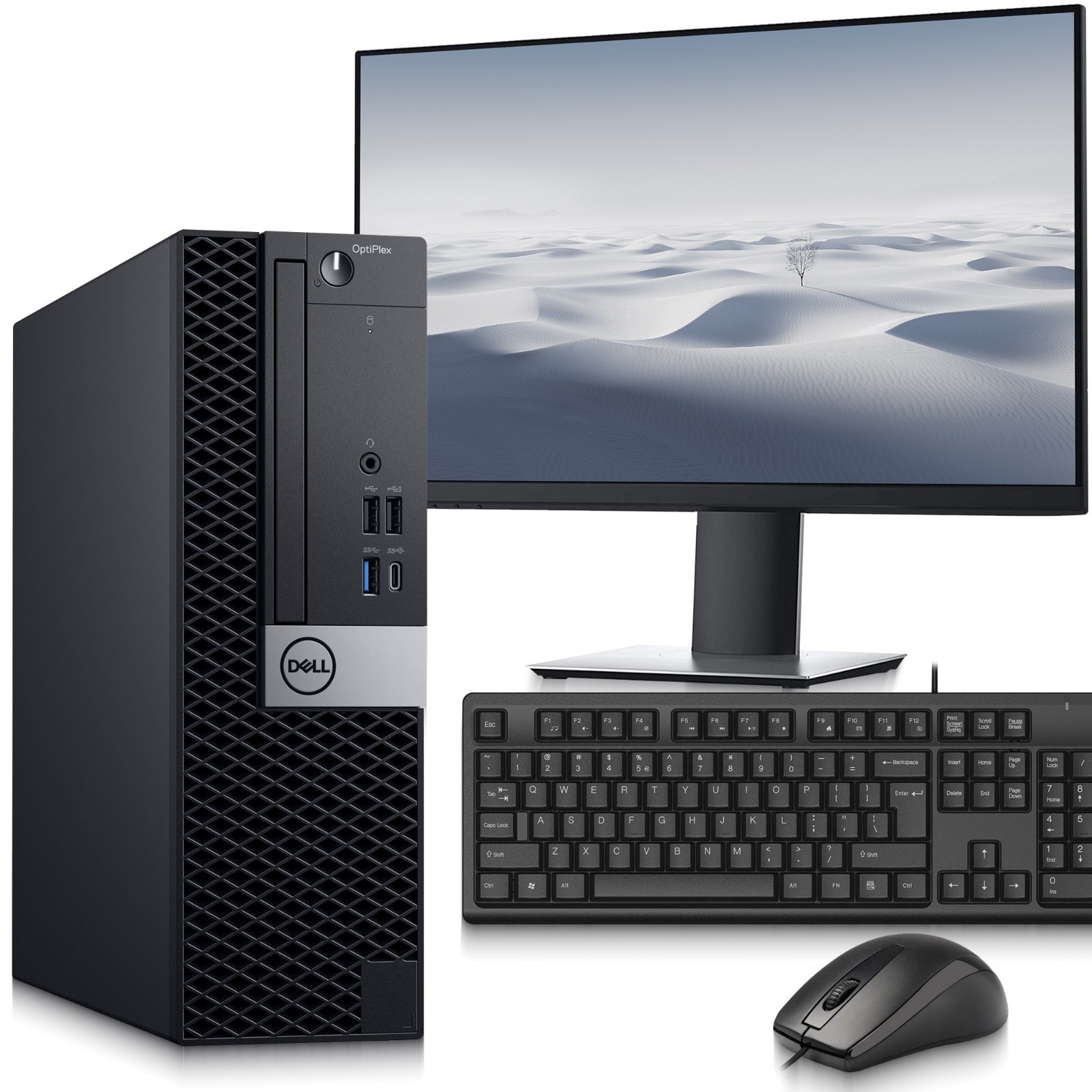 Dell 7060 Desktop PC i5-8th 16GB RAM 512GB SSD New 24″ LED Built-in Wi-Fi Win 11