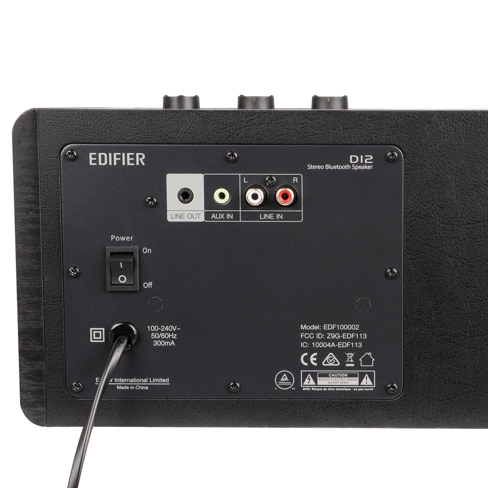 Edifier D12 Tabletop Integrated Stereo Wireless Speaker Bluetooth RCA AUX Inputs