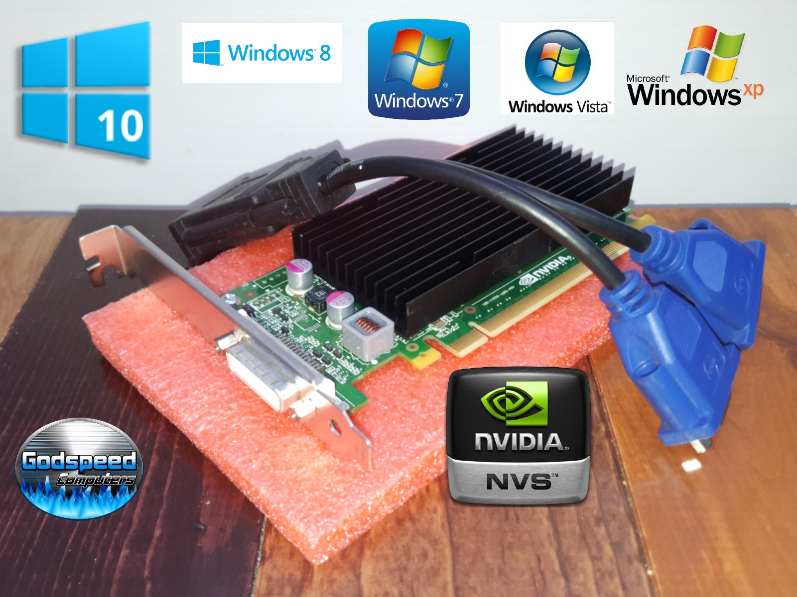 Dell Inspiron 5675 3847 3668 3656 3650 NVS 300 Dual VGA Monitor 512MB Video Card