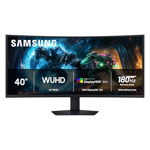 SAMSUNG 40” ODYSSEY G7 (G75F) WUHD RESOLUTION, 180HZ, CURVED LS40FG756EN – BLACK