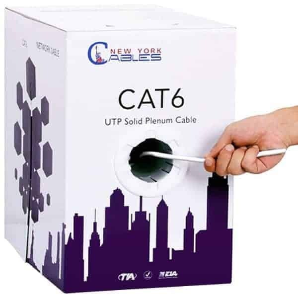 NEW 1000ft Cat6 Plenum CCA UTP 23AWG 550Mhz Ethernet LAN Cable White