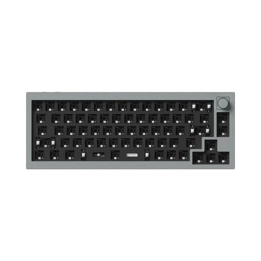 Keychron Q2 Pro Barebone Knob Silver Grey Wireless Custom Mechanical Keyboard